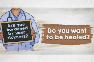 Illustration of Jesus healing a paralyzed man, showing faith, forgiveness of sins, and the power of God’s Word to heal and save.